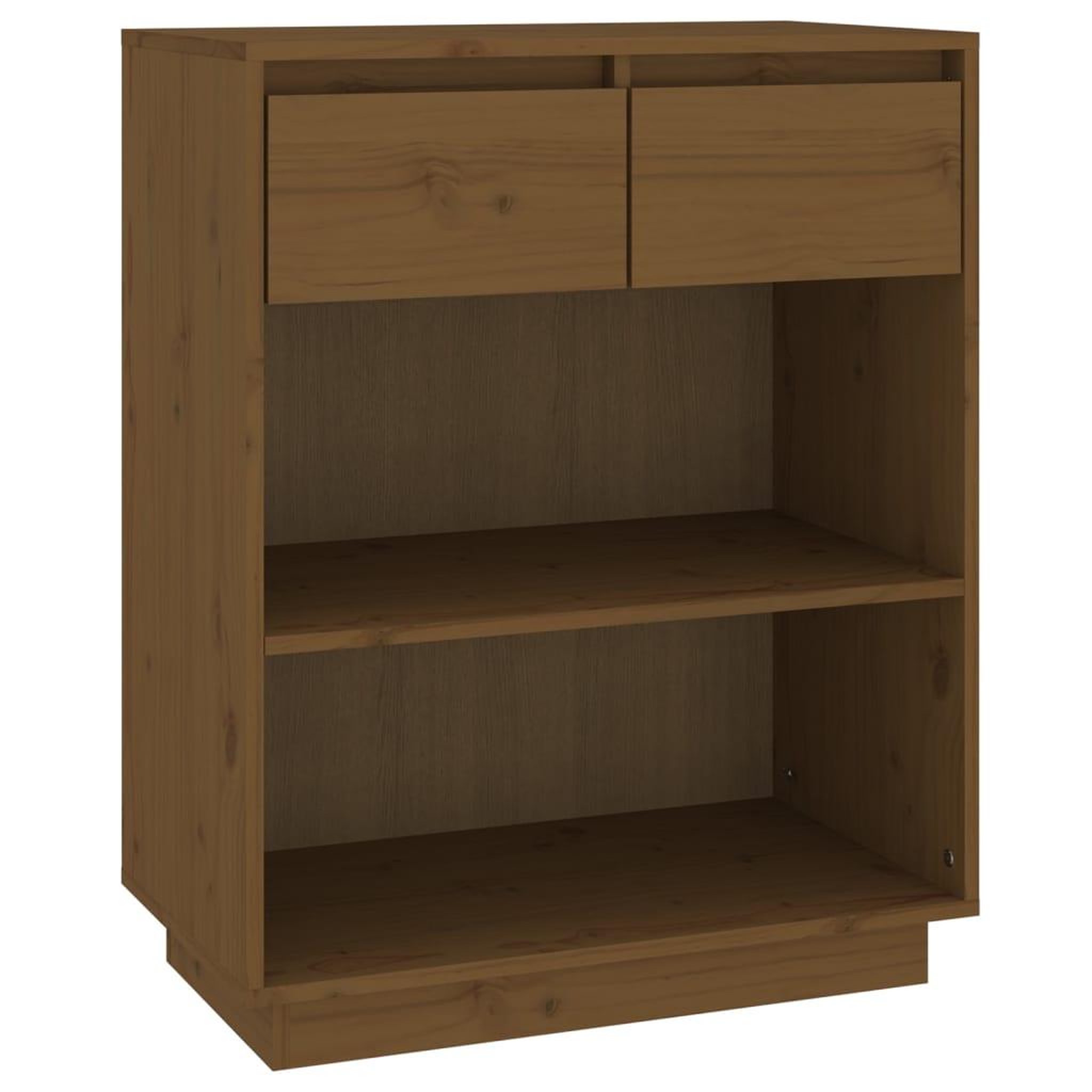 Voir la diapositive 2 : VIDAXL Armoire console Marron miel 60x34x75 cm Bois de pin solide