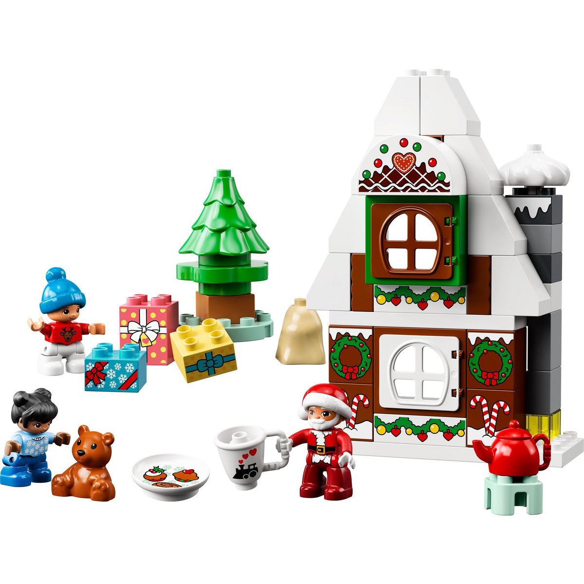 LEGO DUPLO 10976 La maison en pain d'épices du Père Noel, Jouet Enfants 2 Ans
