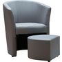 Voir la diapositive 1 : Fauteuil cabriolet + Pouf ROMA