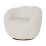 Voir la diapositive 1 : Rendez vous déco Fauteuil pivotant en tissu bouclé blanc-Ysé
