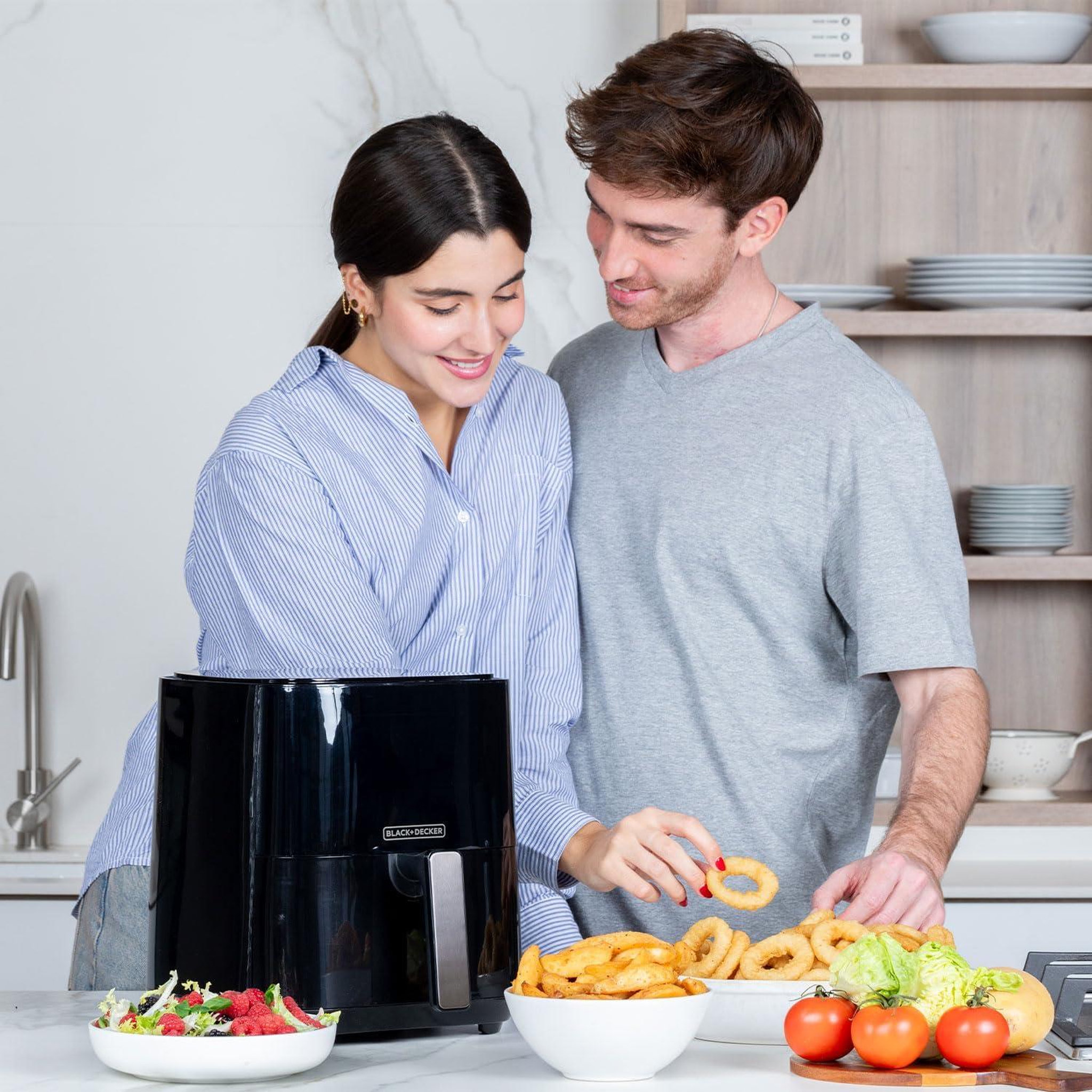Voir la diapositive 2 : Black et Decker Friteuse sans huile 5l 1300w noir - BXAF5000E