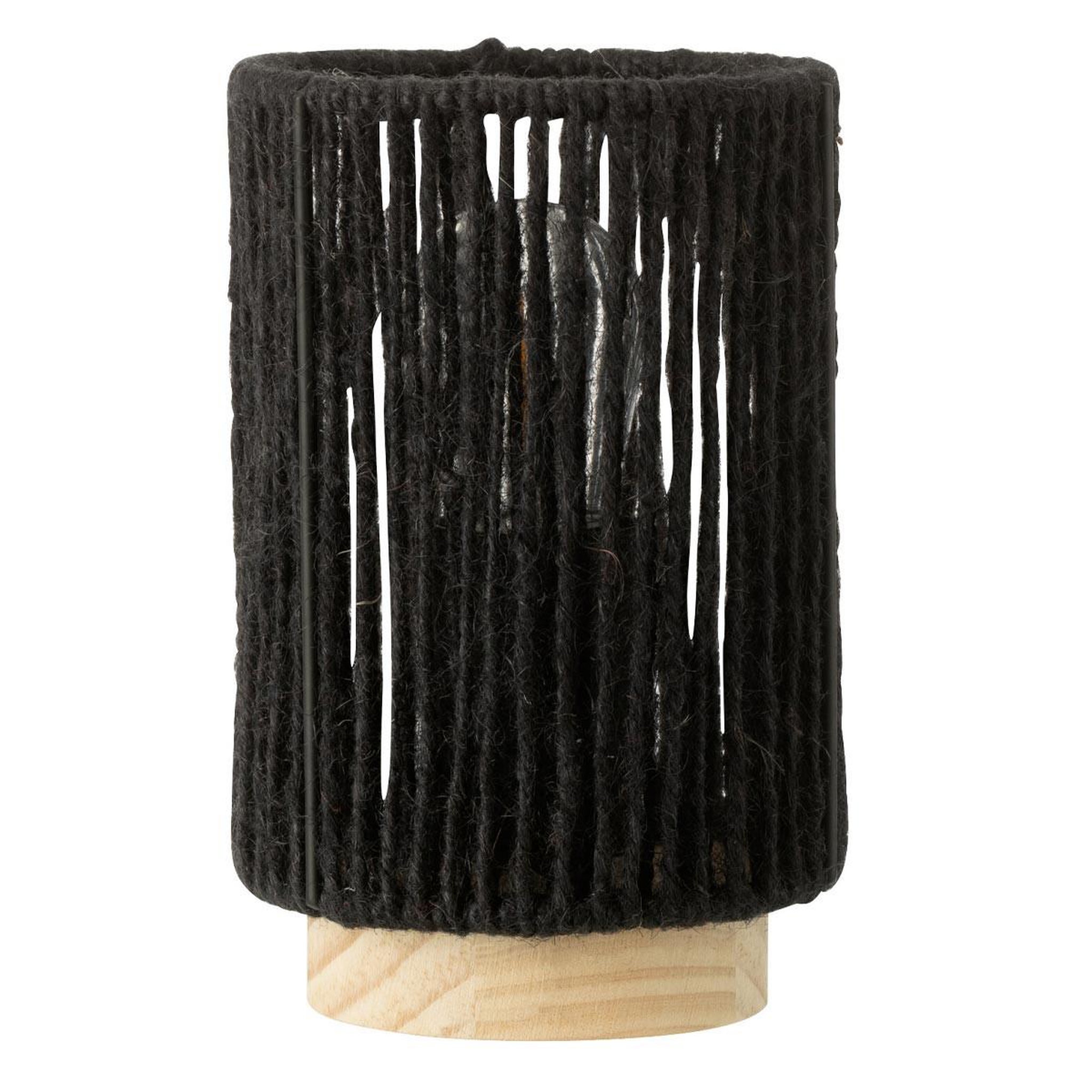 J-LINE Lampe à poser cylindrique à led  roslyn  16cm noir