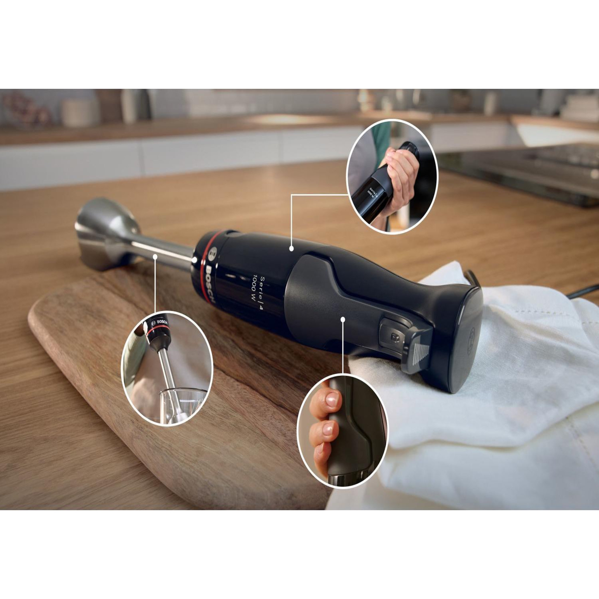 Voir la diapositive 3 : BOSCH Mixeur plongeant Bosch Serie 4 MSM4B610