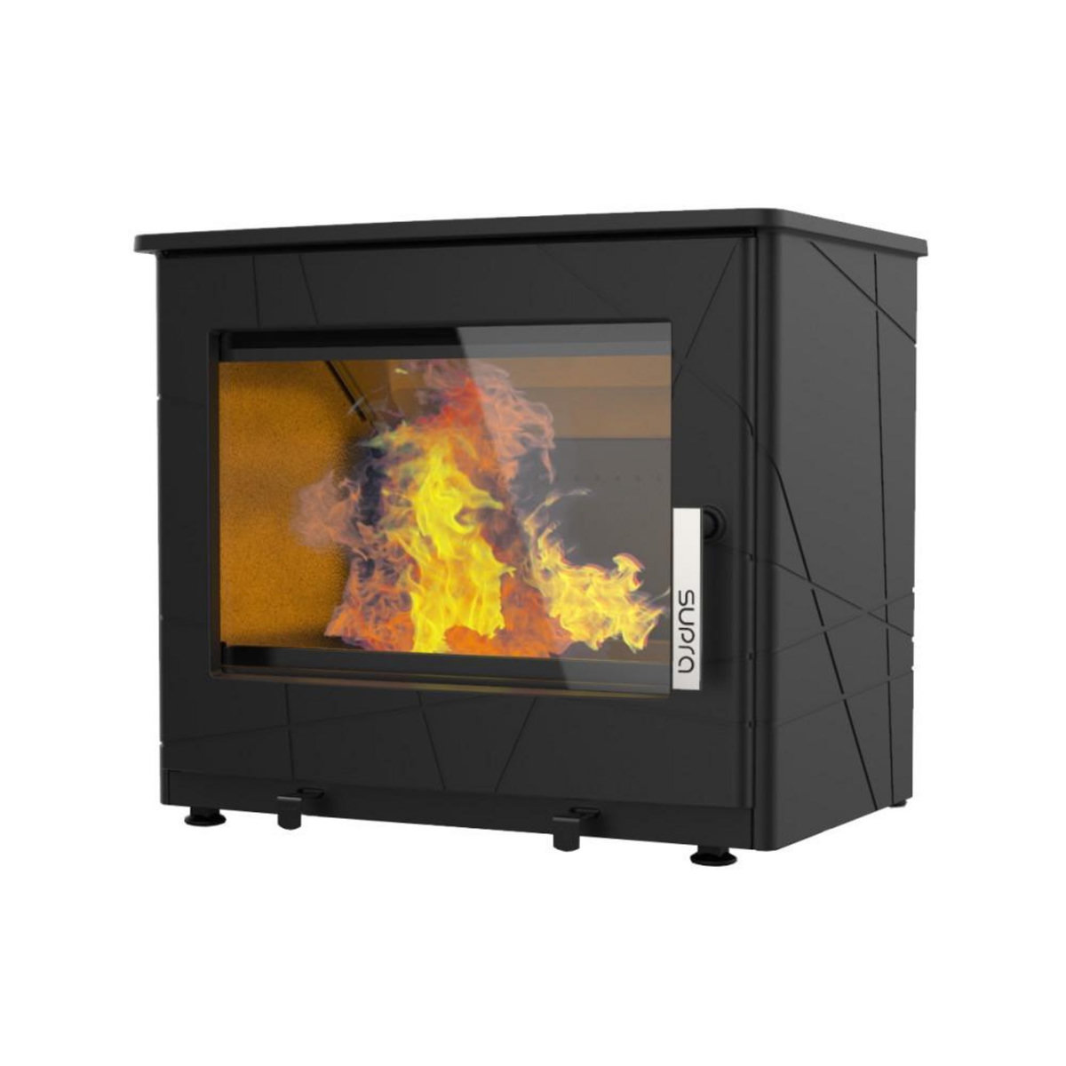 Supra Poêle à bois USKO RABAISSE 8.7KW en fonte - étanche - eco design