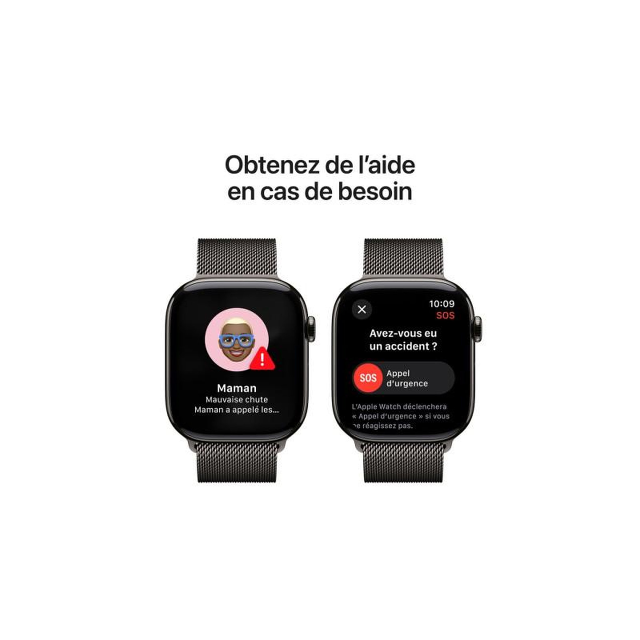 Voir la diapositive 6 : APPLE Montre connectée Serie 10 46mm Titane Ardoise S/M Cell