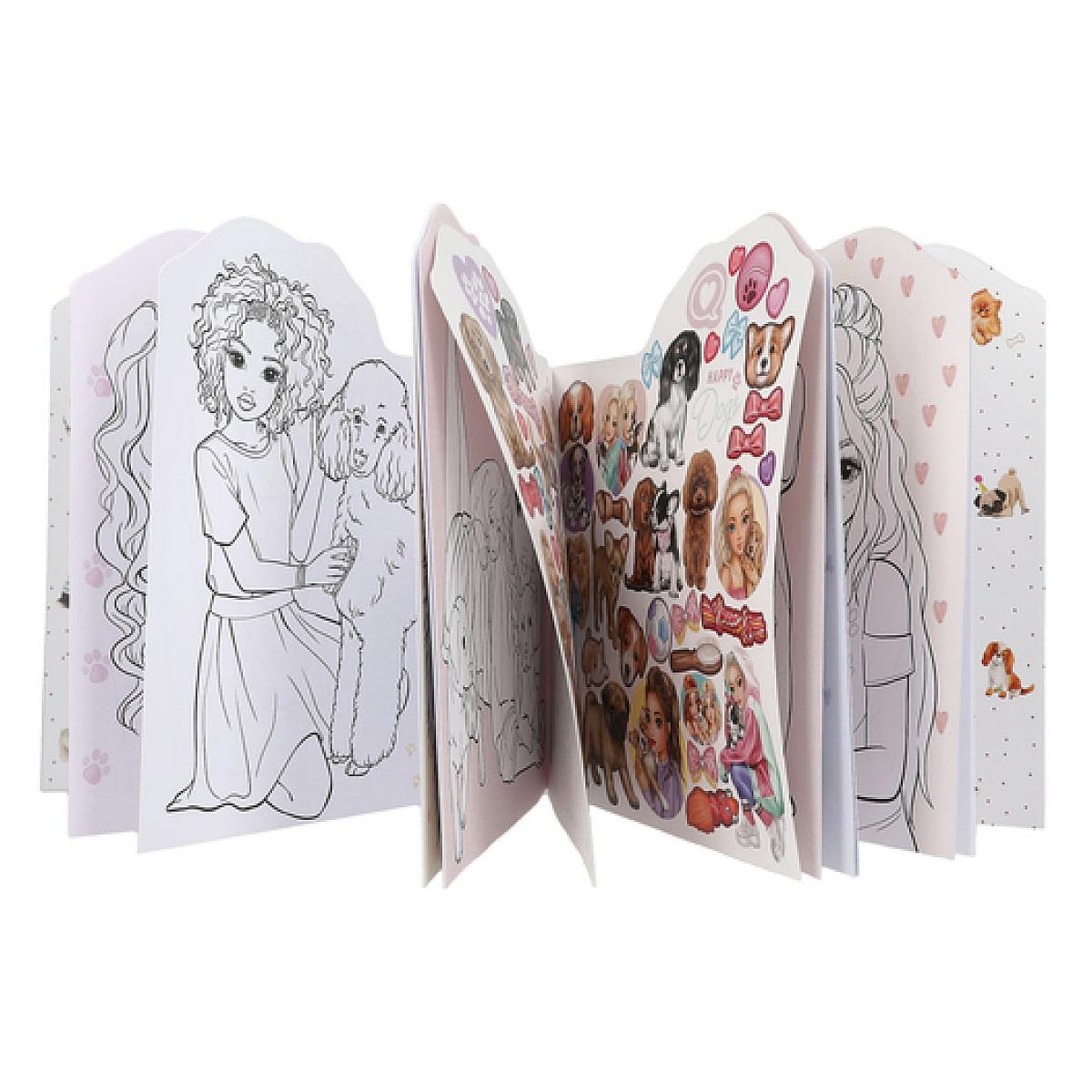 Voir la diapositive 4 : TOP MODEL Livre de coloriage - Kitty and Doggy