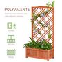 Voir la diapositive 6 : OUTSUNNY Jardinière avec treillis - bac à fleurs - jardinière sur pied - dim. 60L x 30l x 122H cm bois sapin pré-huilé