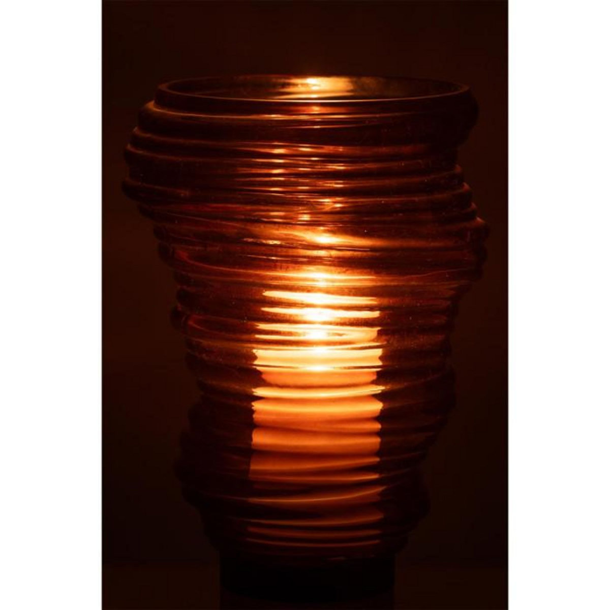 Paris Prix Vase Design en Verre  Tornado  27cm Marron