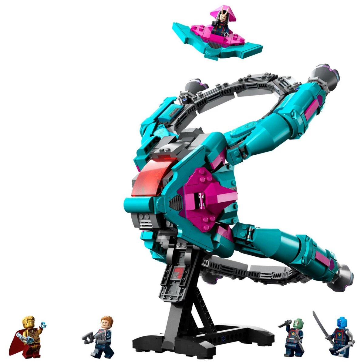 LEGO Marvel 76255 Le Nouveau Vaisseau des Gardiens Volume 3, Jouet Navette Spatial des Gardiens de la Galaxie avec Minifigurines Mantis, Drax & Star-Lord, Cadeau Super-Héros