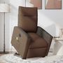 Voir la diapositive 3 : VIDAXL Fauteuil inclinable de massage electrique Marron Tissu