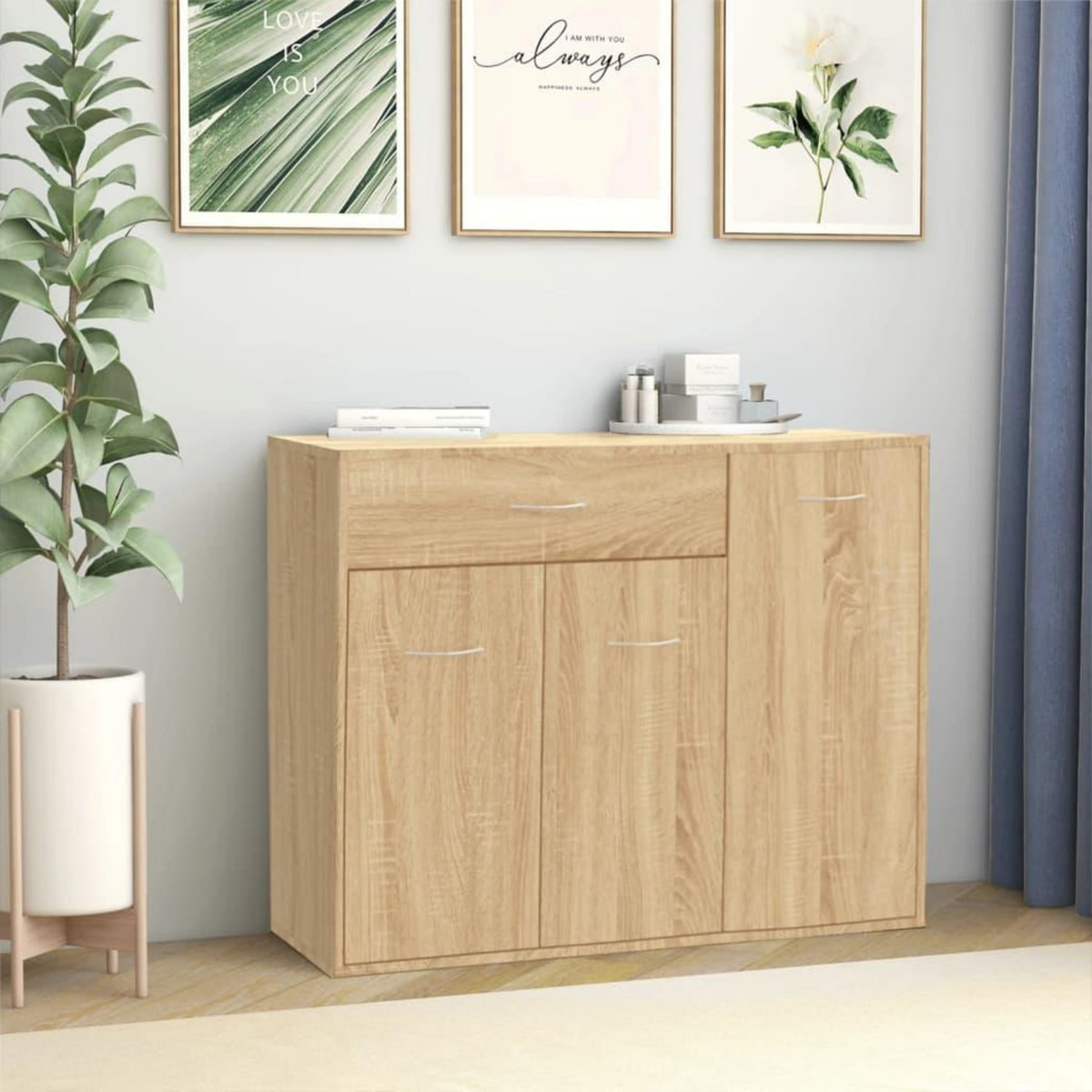 VIDAXL Buffet Chene sonoma 88x30x70 cm Bois d'ingenierie