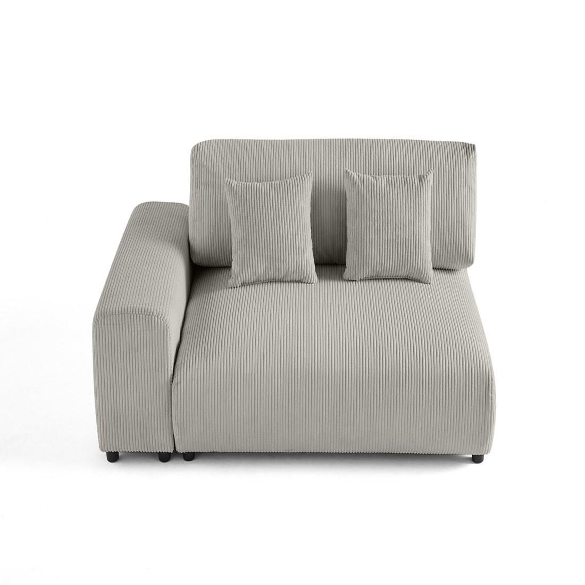 Voir la diapositive 1 : BEST MOBILIER Garance - module d'assise 2 places avec accoudoir gauche - en velours côtelé
