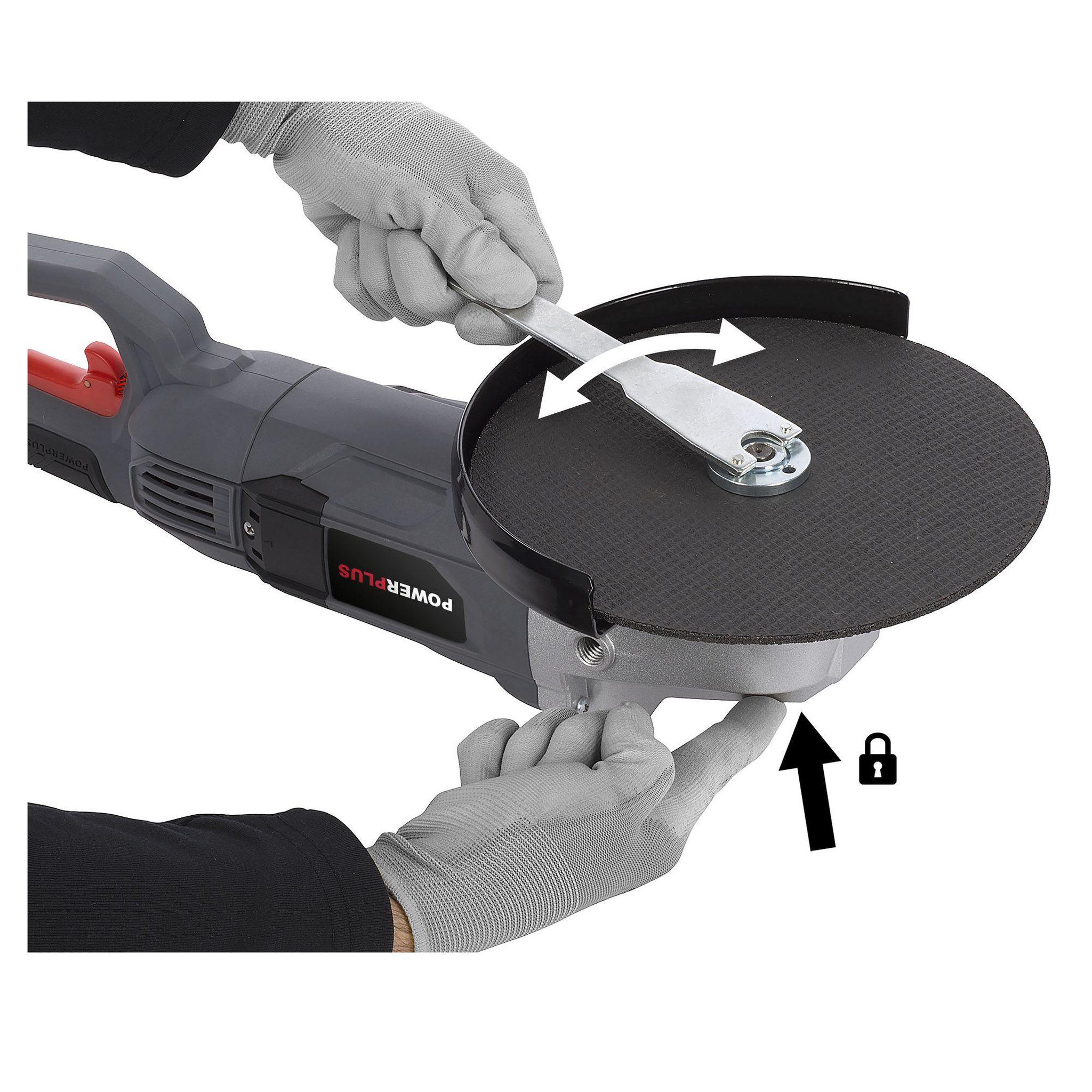 Voir la diapositive 5 : POWERPLUS Meuleuse d'angle 230mm  PowerPlus 2200w