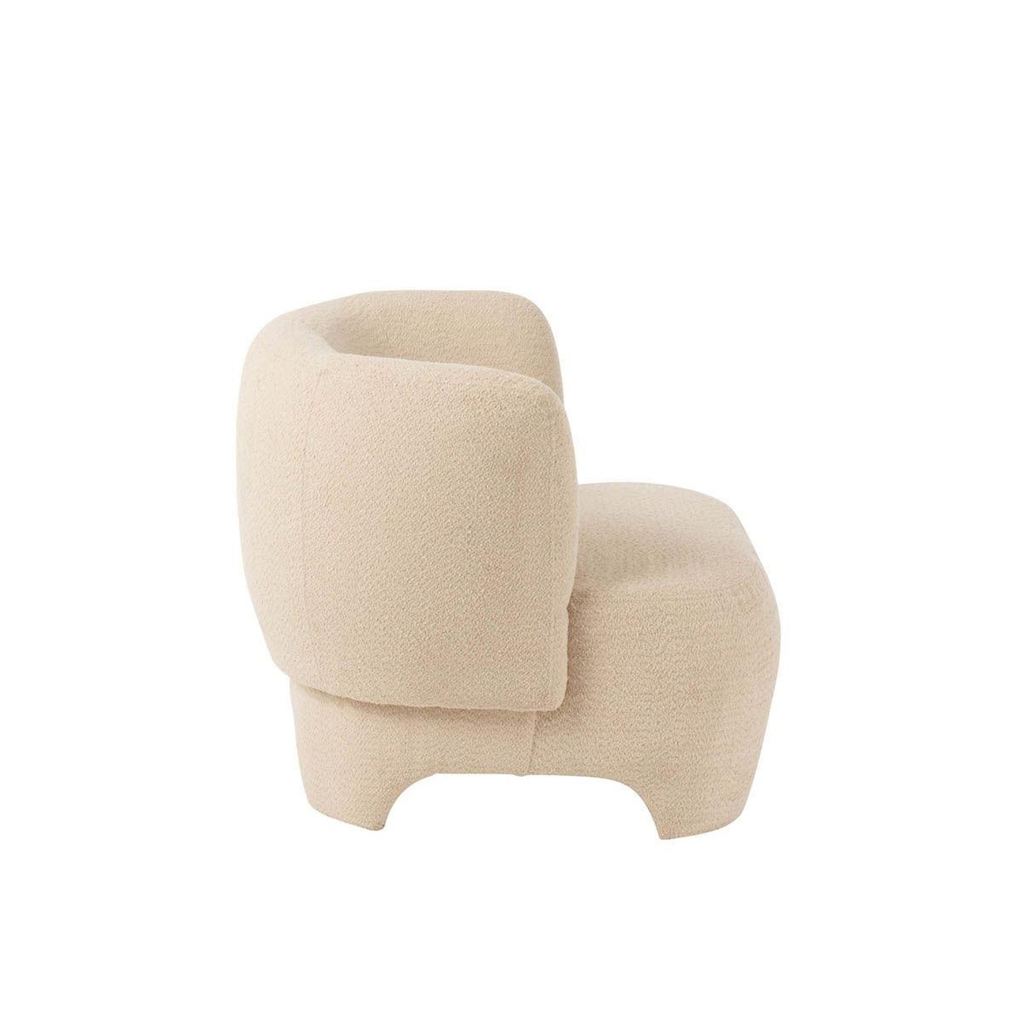 Voir la diapositive 3 : J-LINE Fauteuil design tricoté  erwin  80cm blanc