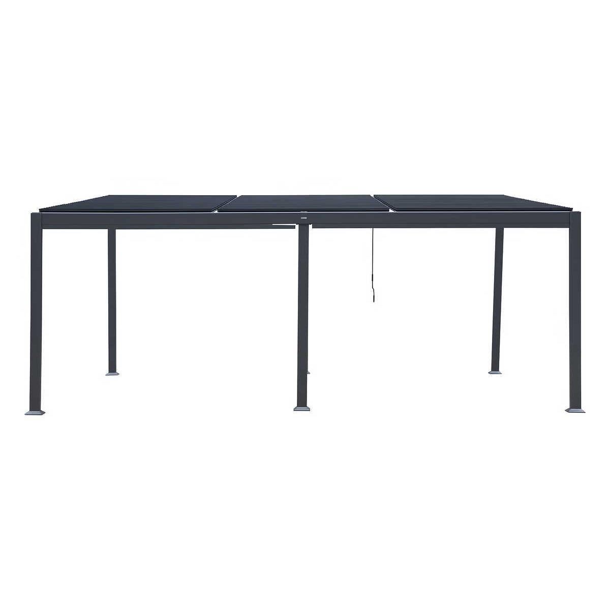 HESPERIDE Pergola bioclimatiqueà lattes orientables Avila 6 x 3,5 m aluminium graphite - Hesperide
