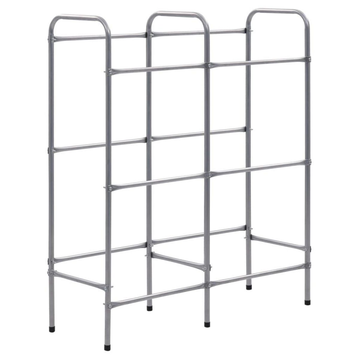 VIDAXL Etagere de rangement pour 6 caisses Argente 96x33x116 cm Acier