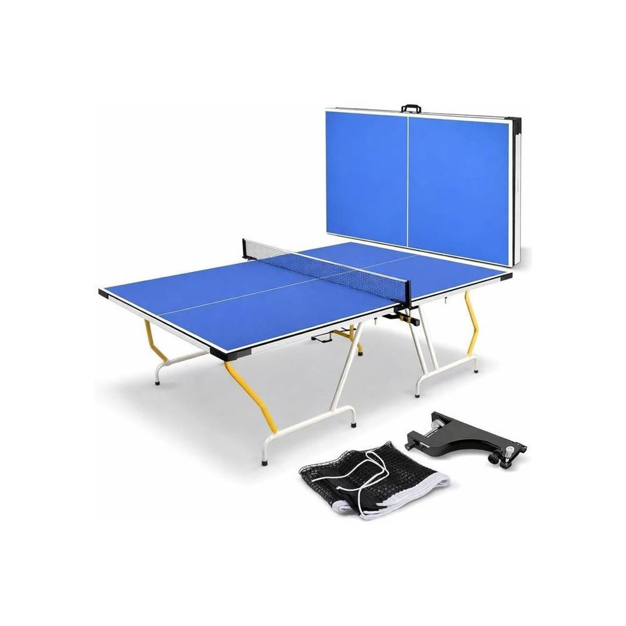 Voir la diapositive 5 : Table de tennis de table d'intérieur à plier en 4 parties Bongarini