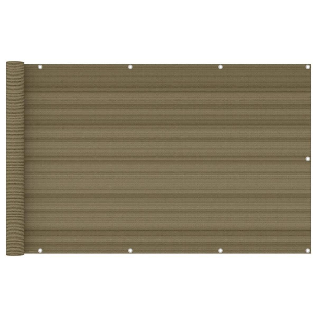 VIDAXL Ecran de balcon Taupe 120x400 cm PEHD