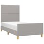 Voir la diapositive 3 : VIDAXL Cadre de lit sans matelas gris clair 80x200 cm tissu