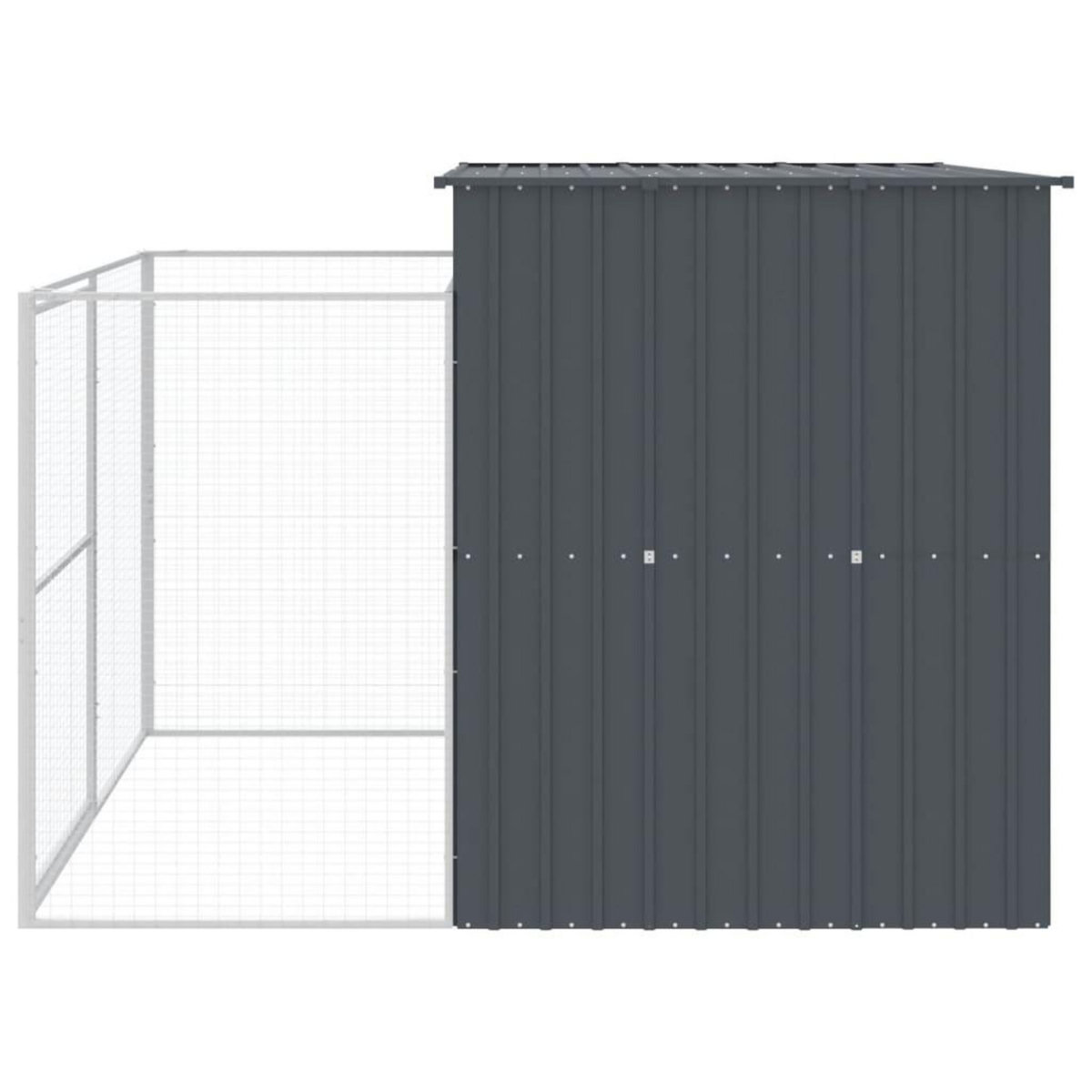 VIDAXL Niche pour chien avec cour anthracite 214x253x181 cm