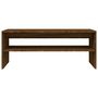 Voir la diapositive 4 : VIDAXL Table basse Chene marron 100x40x40 cm Bois d'ingenierie