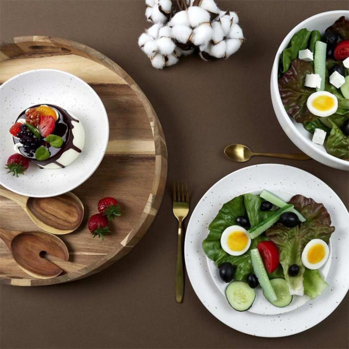 Paris Prix Plateau de Service Design  Acacia  40cm Marron