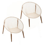 ATMOSPHERA 2 Fauteuils de jardin ethnique en fil Terre Sauvage. Coloris disponibles : Blanc