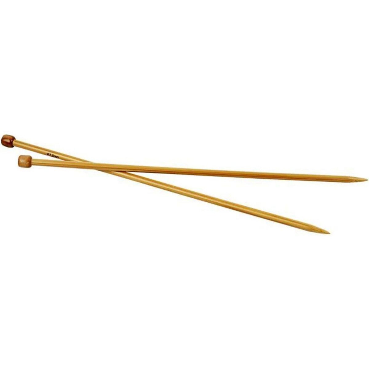  2 Aiguilles À Tricoter En Bambou 35 cm - Ø 7 mm