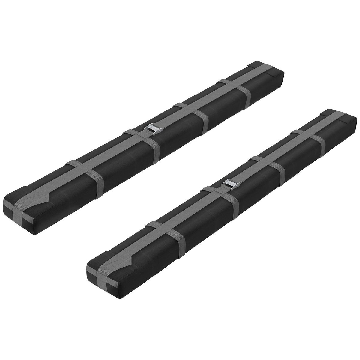 HOMCOM Lot de 2 barres de toit gonflable - adaptable sur la plupart des voitures - charge max. 75 Kg - sangles, sac inclus - EVA nylon noir