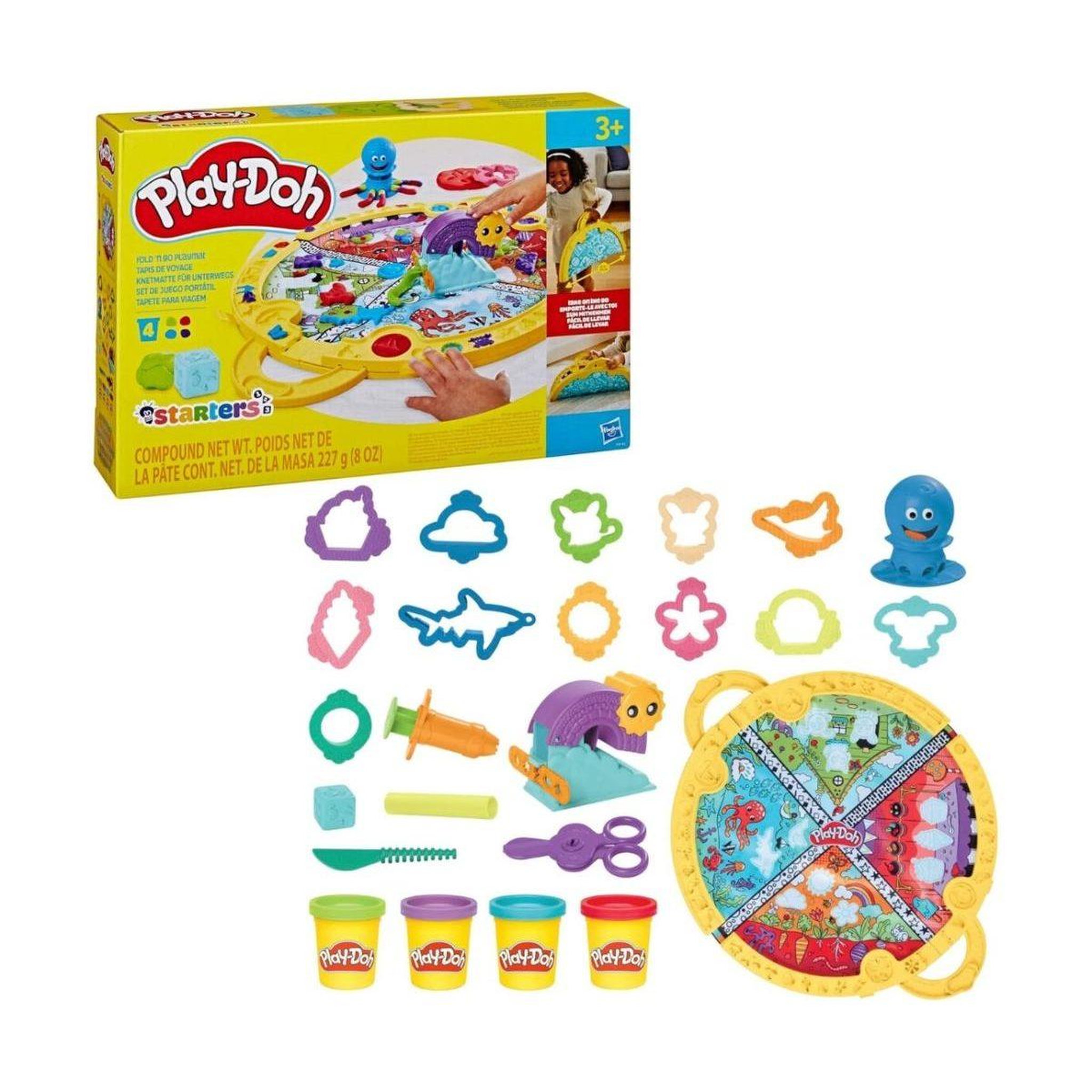 Voir la diapositive 3 : HASBRO Pâte à modeler play-doh  f9143 - tapis pliable et 19 outils