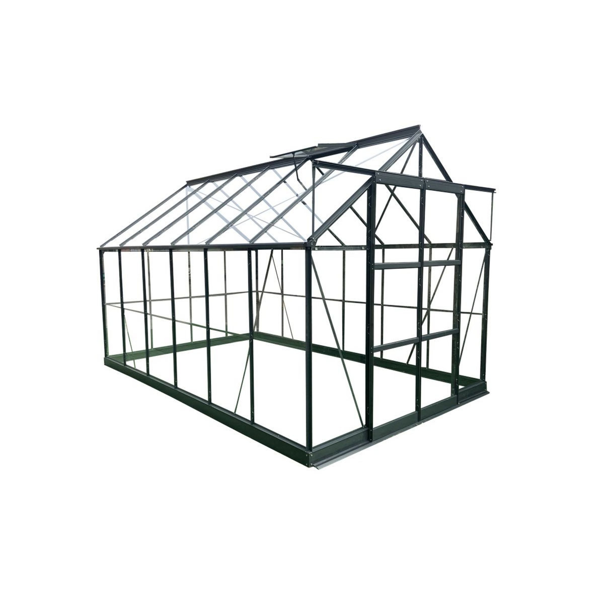 GREEN PROTECT Serre de jardin en verre trempé 8,98m² 