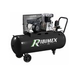 Ribimex Compresseur d'air 3cv cuve 100 litres courroie bi-cylindres - PRCOMP3/100CR