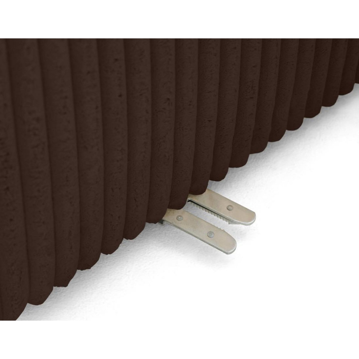 LISA DESIGN Victoire - canapé modulable d'angle gauche 5 places en velours côtelé grosses côtes