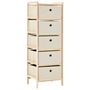 Voir la diapositive 2 : VIDAXL Etageres de rangement avec 5 paniers en tissu 2 pcs beige cedre