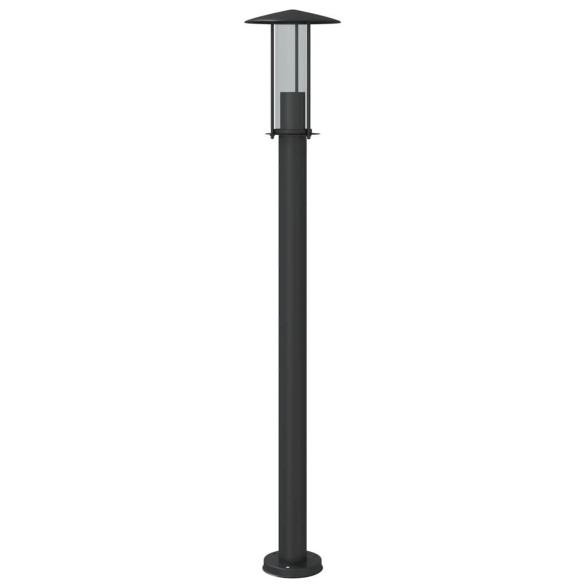 VIDAXL Lampadaire d'exterieur noir 100 cm acier inoxydable