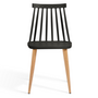 Voir la diapositive 3 : ID MARKET Lot de 4 chaises LILY noires pour salle à manger