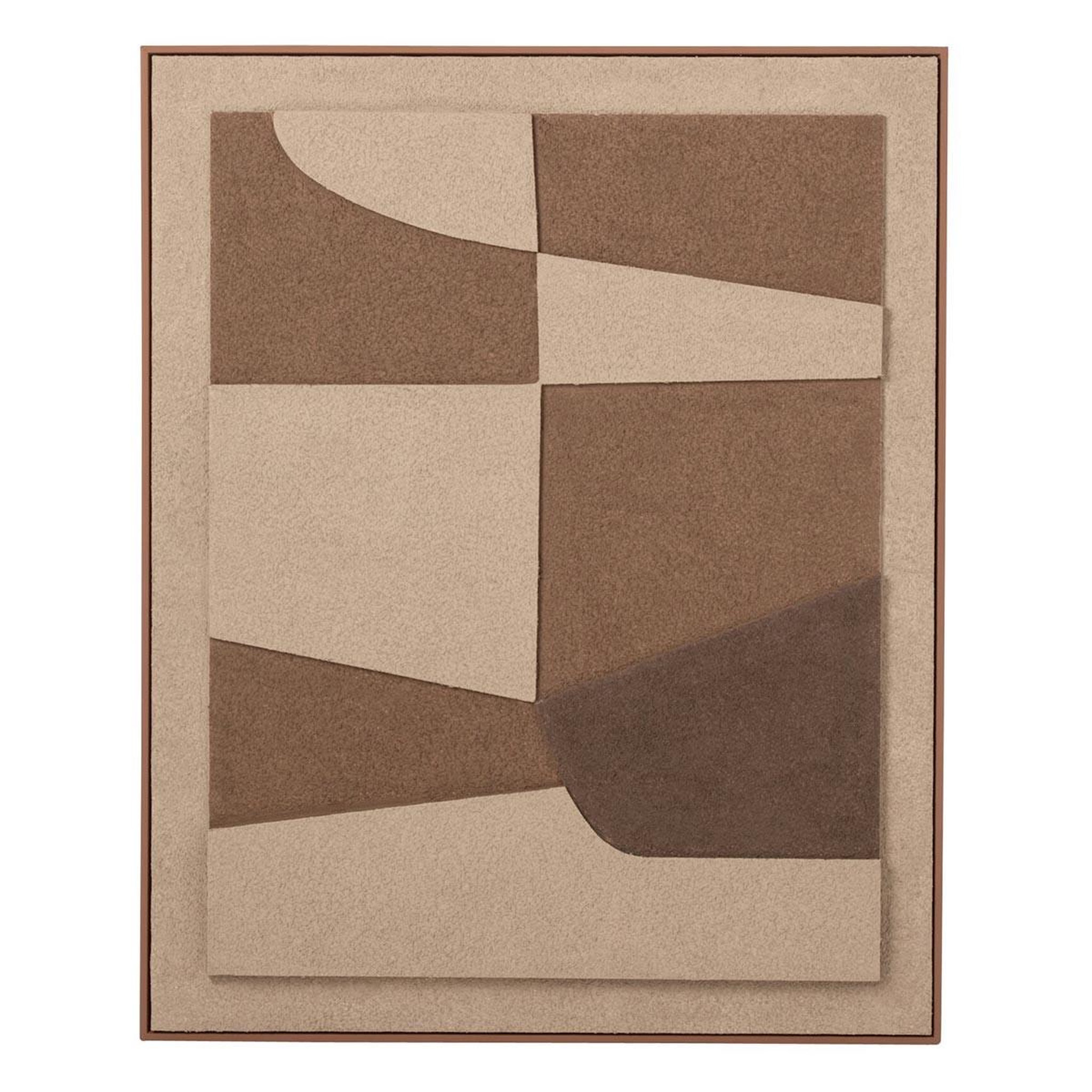 J-LINE Tableau Déco Formes  Inès  82x102cm Marron