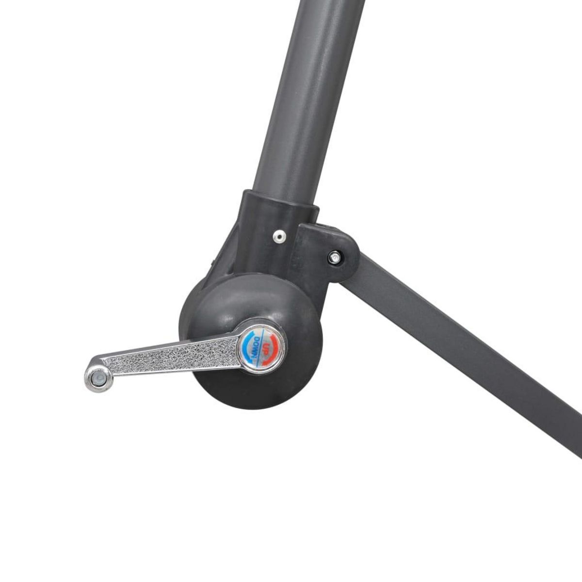 VIDAXL Parasol suspendu avec poteau bleu 3 m