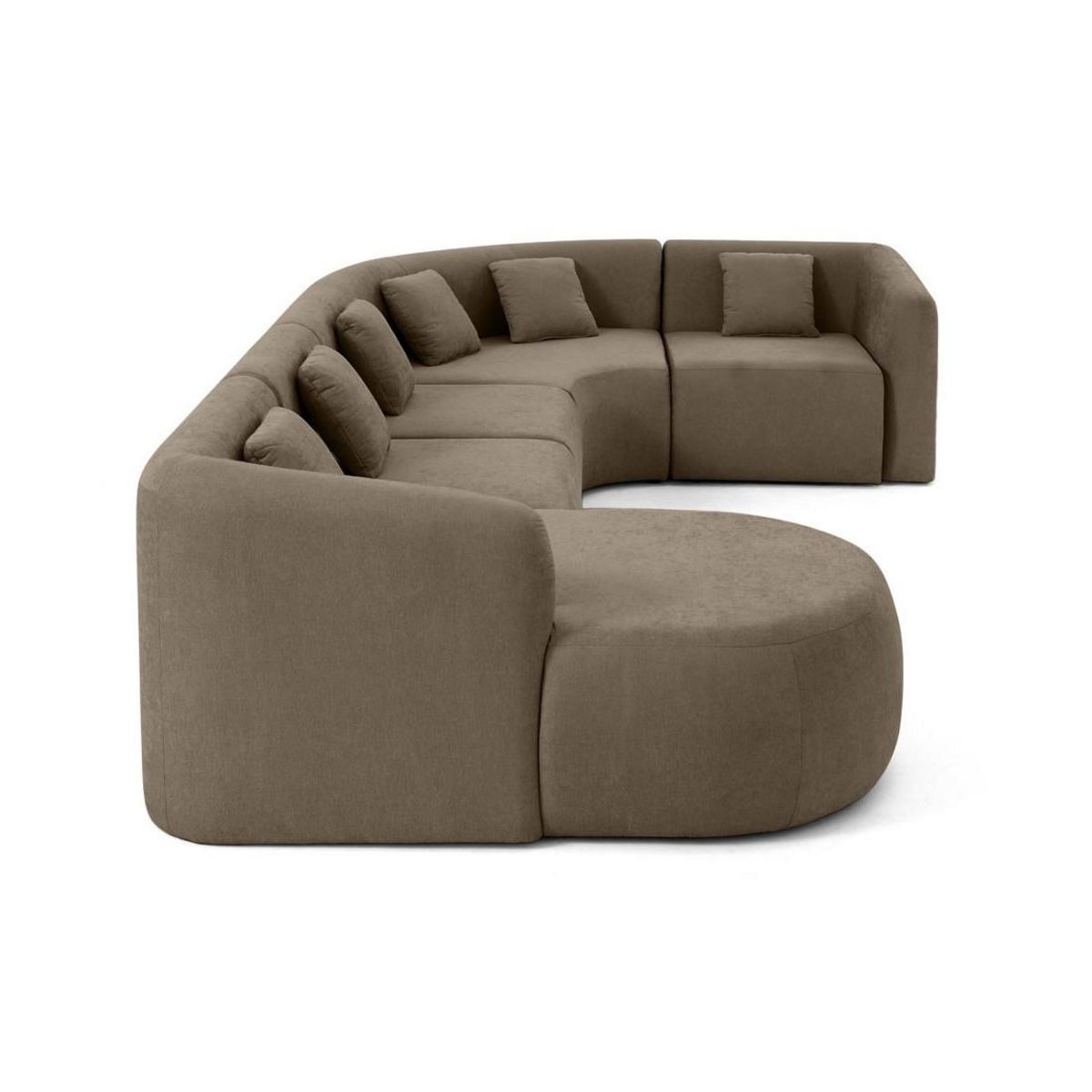 LISA DESIGN Ikare - canapé modulable d'angle gauche - 6 places - en tissu