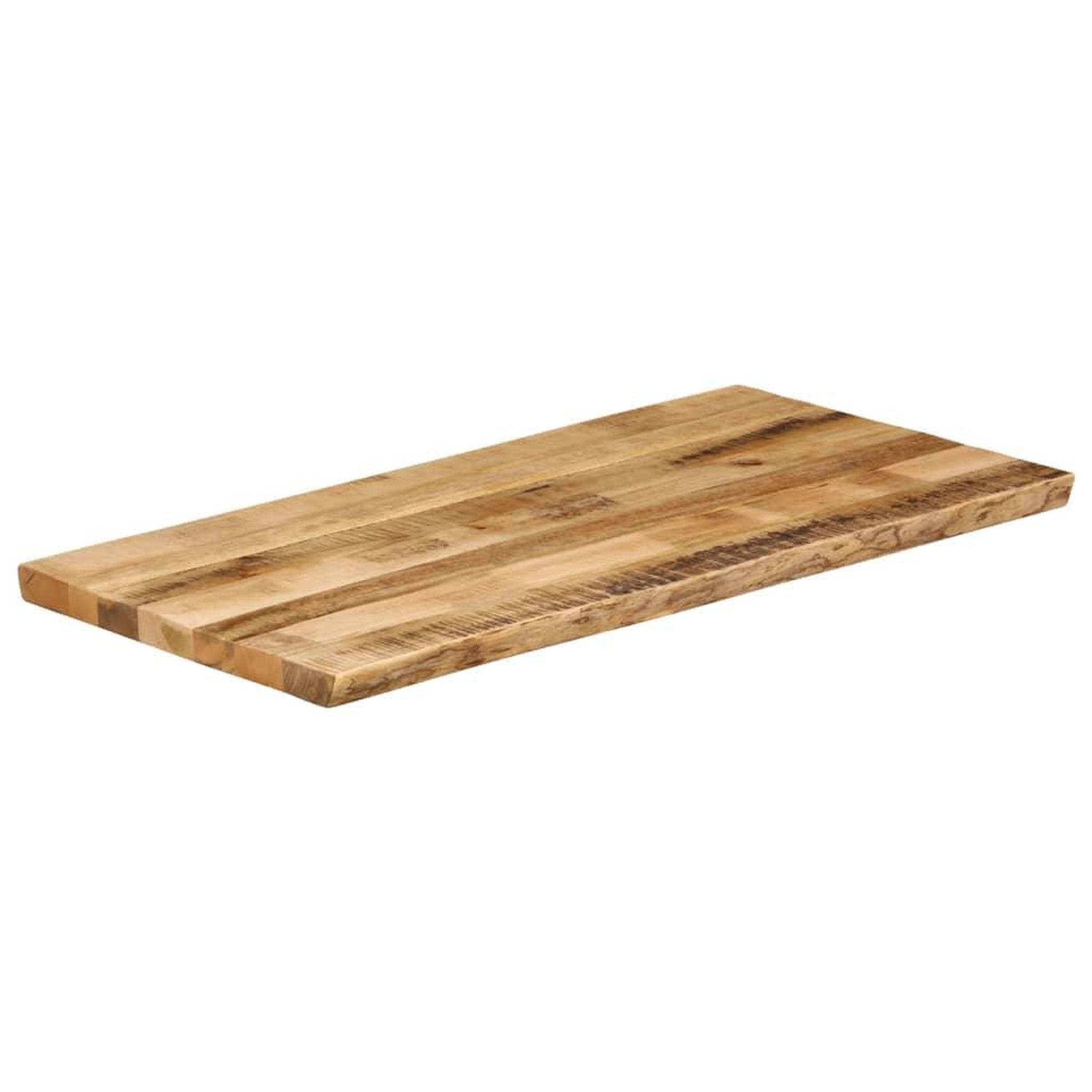 Voir la diapositive 2 : VIDAXL Dessus de table bord vivant 100x60x3,8 cm bois de manguier brut