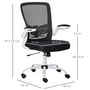 Voir la diapositive 3 : VINSETTO Vinsetto Chaise de bureau ergonomique hauteur réglable pivotante 360° accoudoirs relevables tissu maille bicolore noir blanc