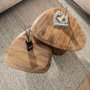 Voir la diapositive 5 : LISA DESIGN Dayo - lot de 2 tables basses gigognes - en bois massif de manguier - 93 et 76 cm
