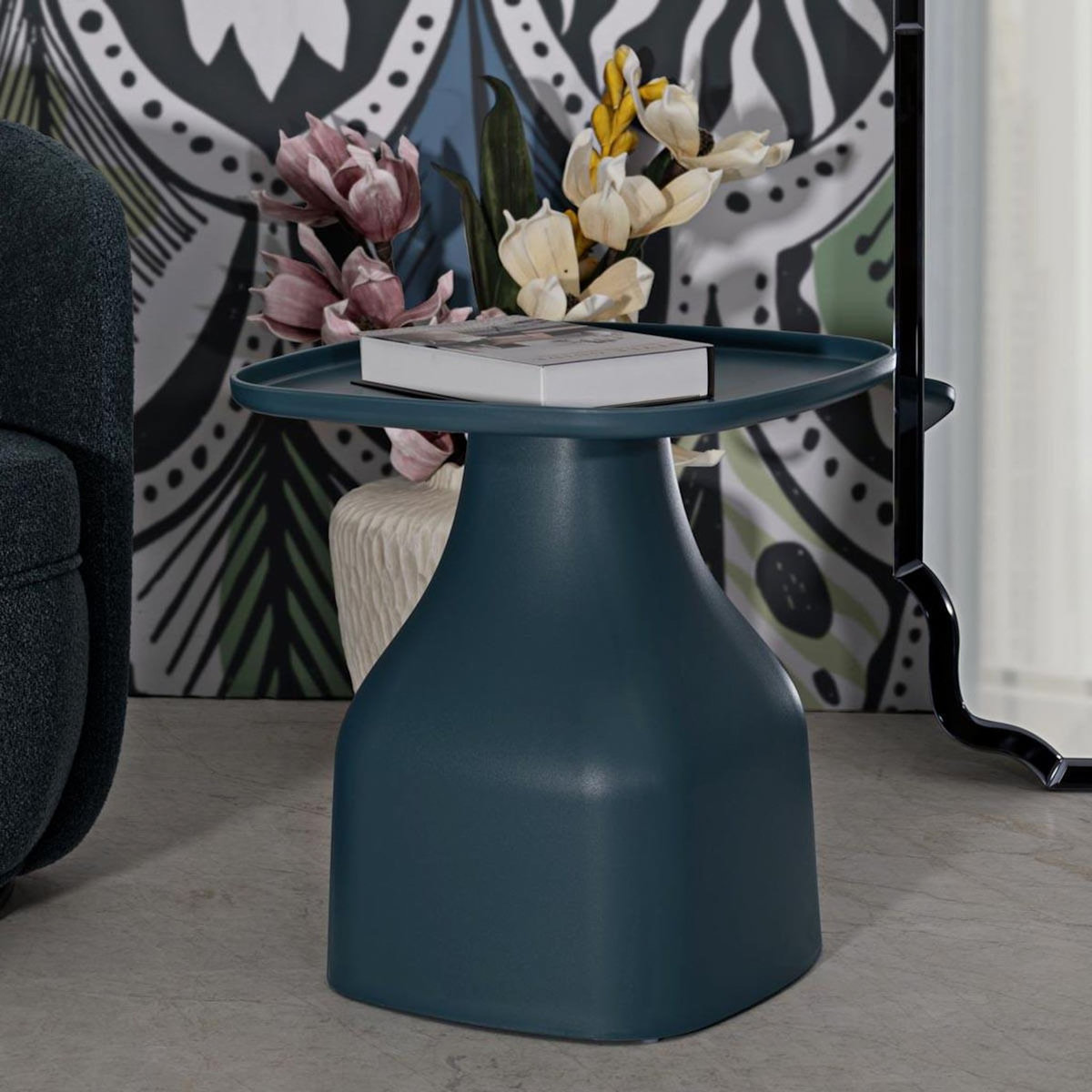 Paris Prix Table d'Appoint Carrée  Gea  50cm Bleu