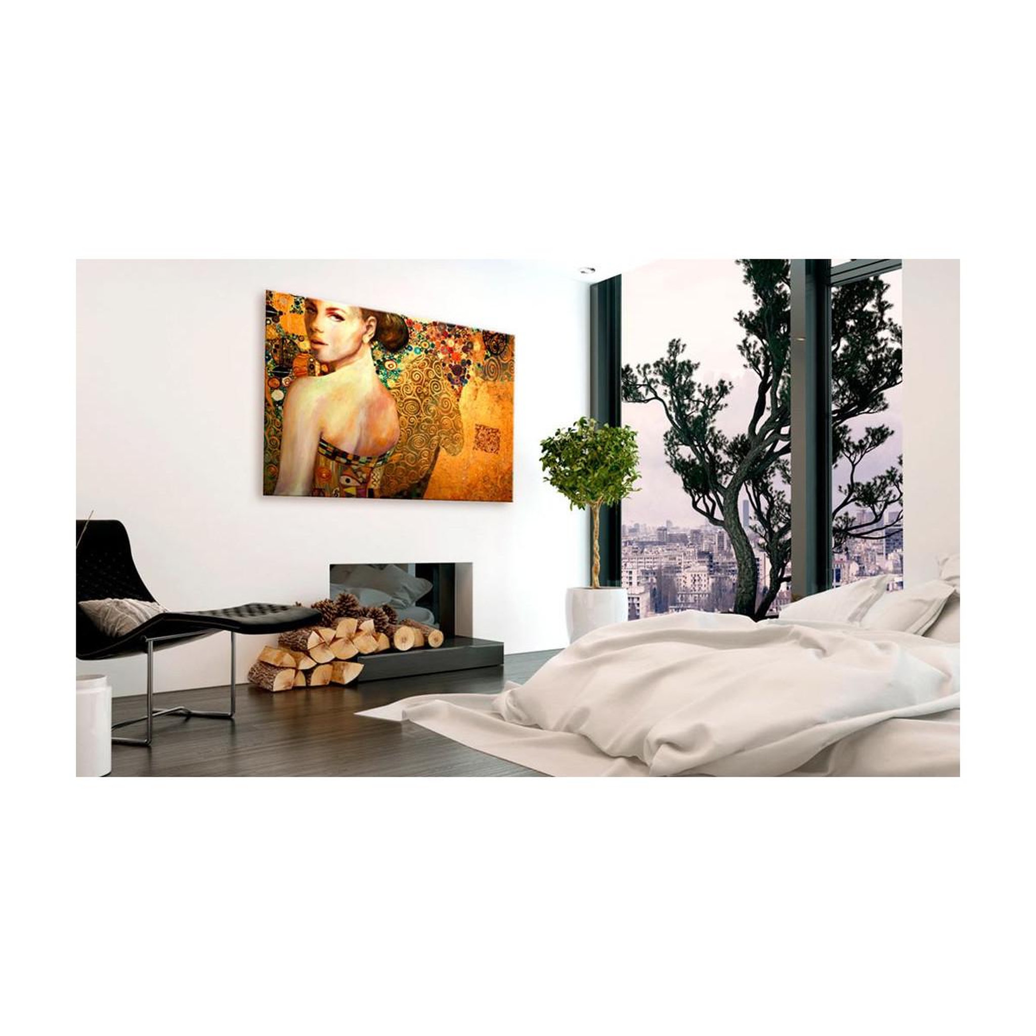 Voir la diapositive 2 : Paris Prix Tableau imprimé  golden lady