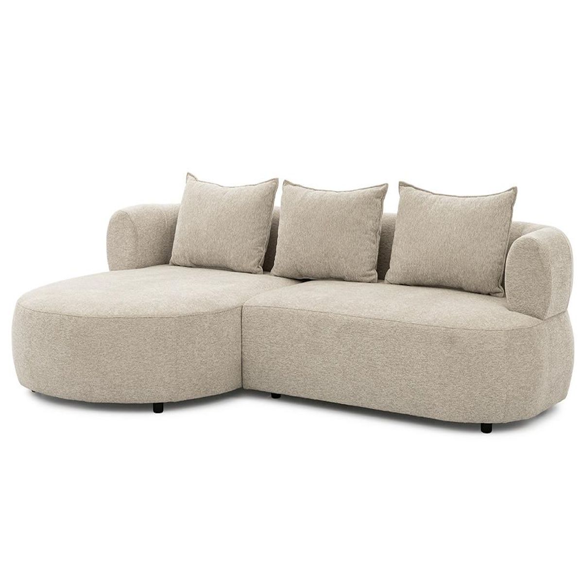 LISA DESIGN Angela - canapé d'angle gauche 4 places en velours texturé