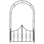 Voir la diapositive 4 : tectake Arche de jardin avec portillon en acier vert