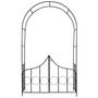 Voir la diapositive 4 : tectake Arche de jardin avec portillon en acier vert