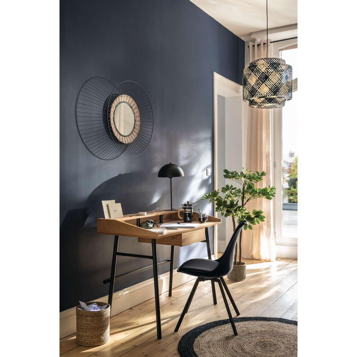 ATMOSPHERA Bureau vintage 1 tiroir en bois JOSAN - Marron