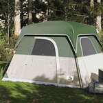 VIDAXL Tente de camping de cabine 4 personnes vert impermeable
