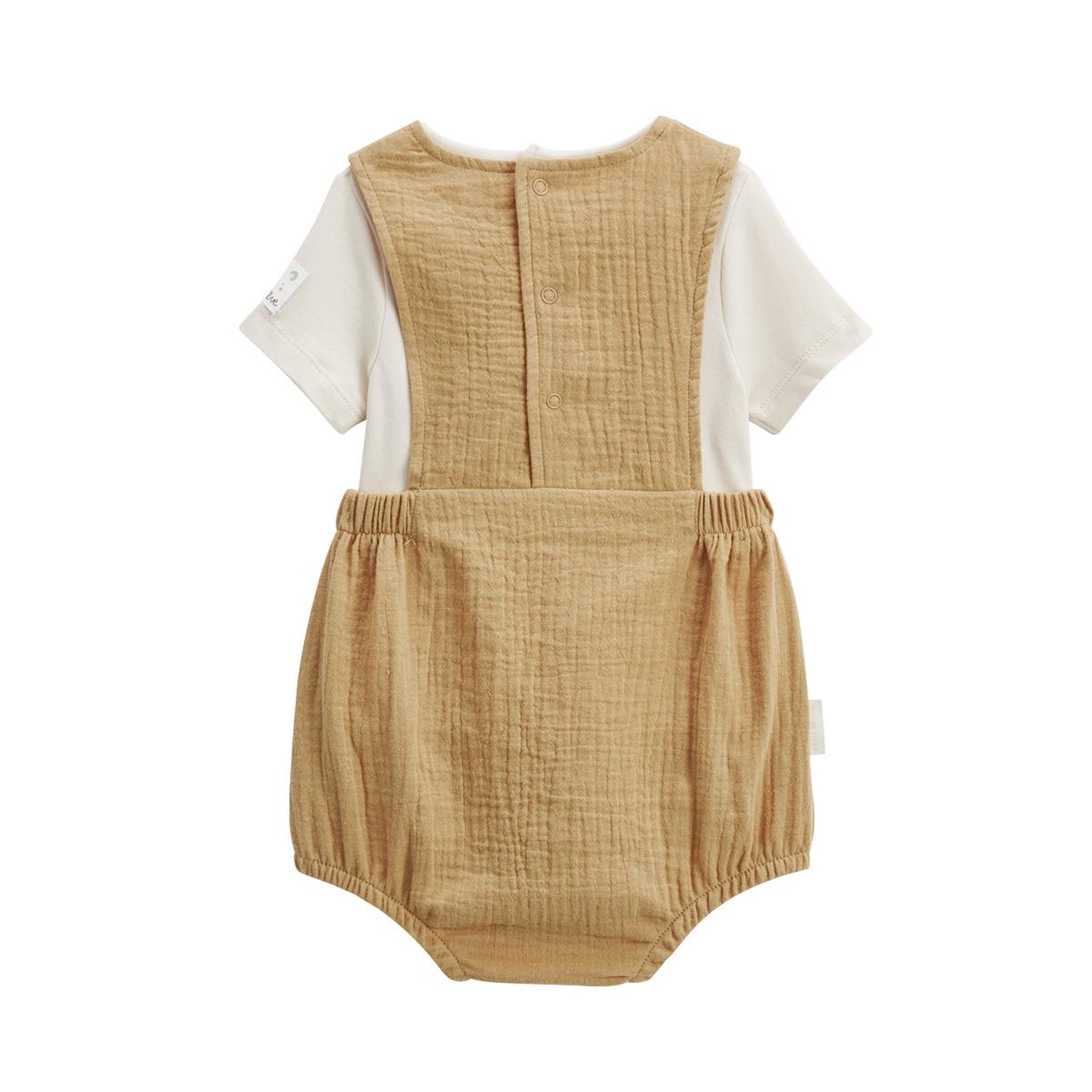 Voir la diapositive 2 : Petit Béguin Ensemble barboteuse bloomer bébé en gaze de coton et t-shirt mini rêve